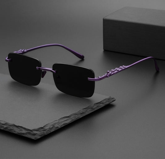 Luxury Panther Rimless Purple