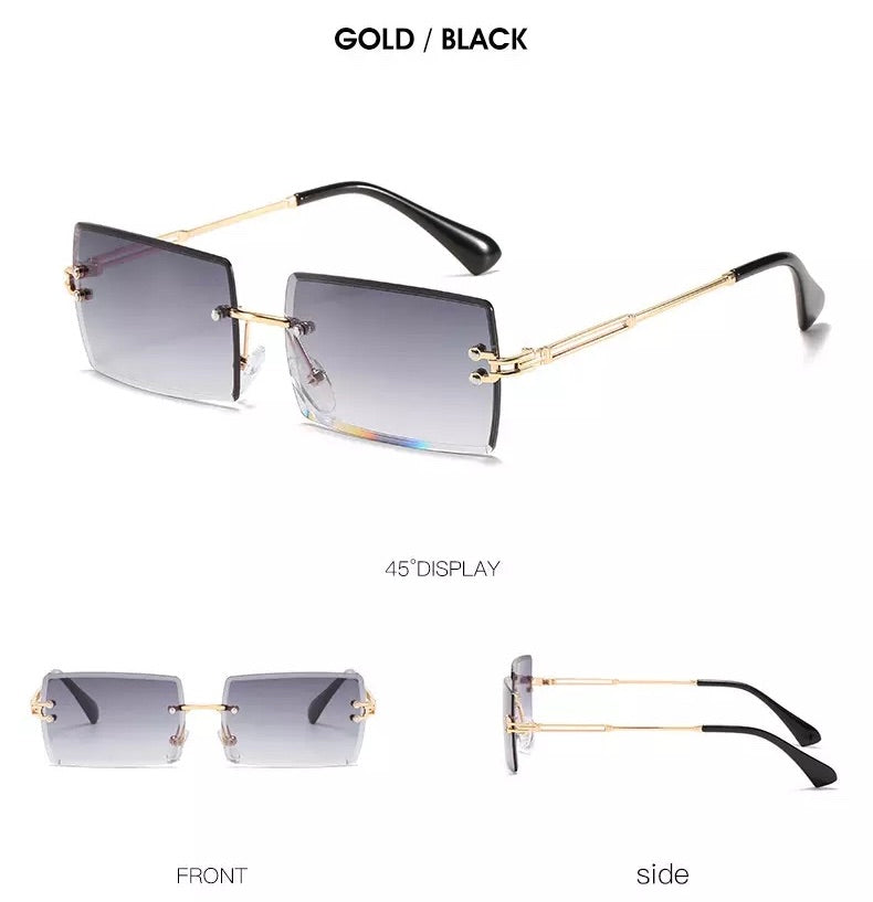 Luxury Two Tone Glasses GOLD / BLACK